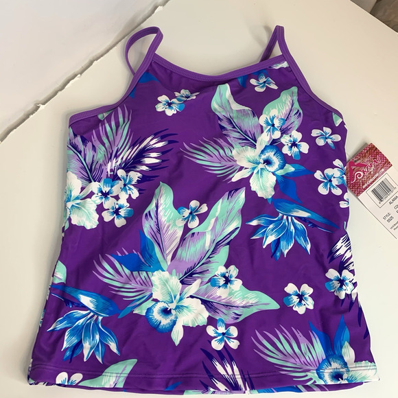 Kanu Surf Girls Melanie Beach Sport 2 Piece Tankini Swimsuit Size 14 UPF 50+ - Picture 5 of 13